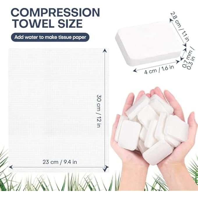 STRBOXONG LARGE COMPRESSED TOWELS, SOFT DISPOSABLE FACE TOWEL, THICKEN FACIAL CLOTHS MINI PORTABLE COTTON TISSUE FOR SENSITIVE SKIN,TRAVEL SKIN CARE,BEAUTY SALON,HOME,OUTDOOR ACTIVITIES(50 COUNT BLUE) - Image 3